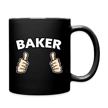 Bäcker Konditor Geschenkidee - Tasse einfarbig - Schwarz - Rechts