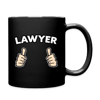 Anwalt Rechtsanwalt Geschenkidee - Tasse einfarbig - Schwarz - Rechts