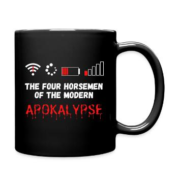 The four horsemen of the modern apokalypse. Nerdy - Tasse einfarbig - Schwarz - Rechts