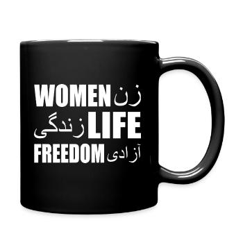 Women life freedom iran - Tasse einfarbig - Schwarz - Rechts