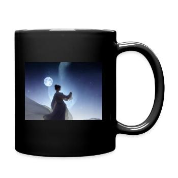 La fille et la lune - Mug uni - noir - Droite