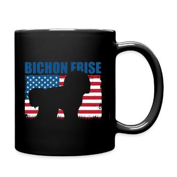 Bichon Frise - Mug uni - noir - Droite