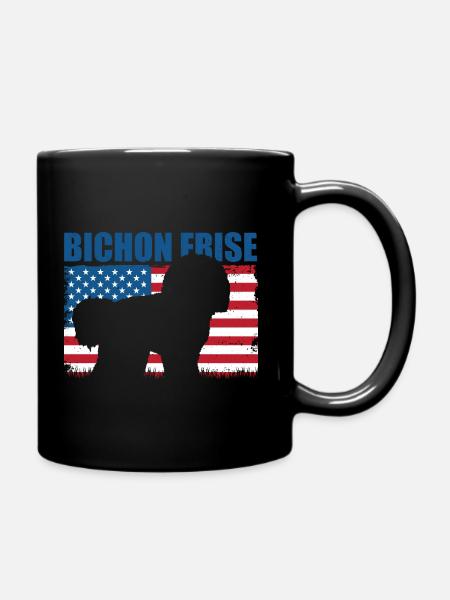 Bichon Frise - Tasse einfarbig - Schwarz