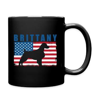Bretagne Épagneul Chien Breton - Mug uni - noir - Droite