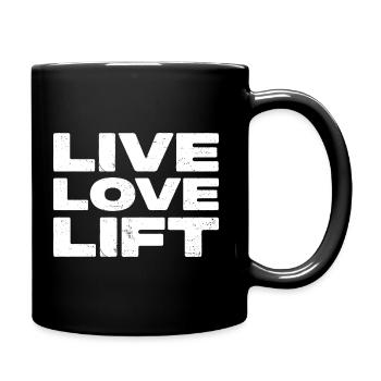 Live Love Lift - Citation fitness - Mug uni - noir - Droite
