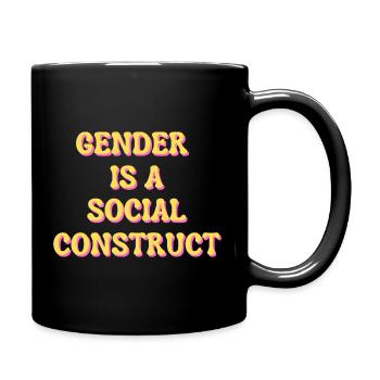 Gender Is A Social Construct - Full Colour Mug - black - Right