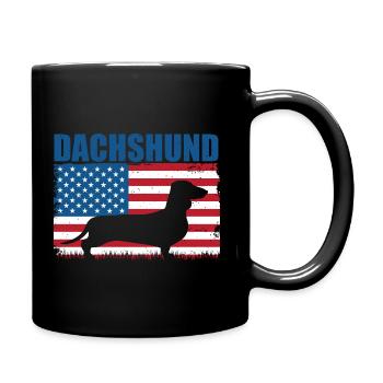 Dachshund Funny Dogs Gift - Full Colour Mug - black - Right