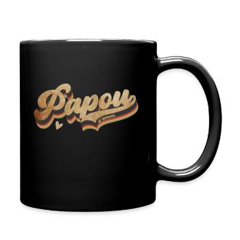 Vintage Papua Love - Tasse einfarbig - Schwarz - Rechts