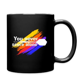 You never score alone - Tasse einfarbig - Schwarz - Rechts