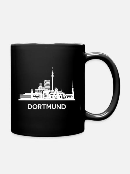 Dortmund, weiß - Tasse einfarbig - Schwarz