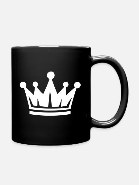 Krone - Tasse einfarbig - Schwarz