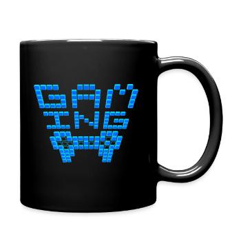 Gamer-Szene-blau - Tasse einfarbig - Schwarz - Rechts