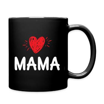 Cœur de maman - Mug uni - noir - Droite