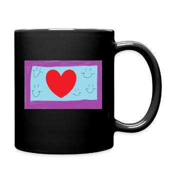 herz - Tasse einfarbig - Schwarz - Rechts