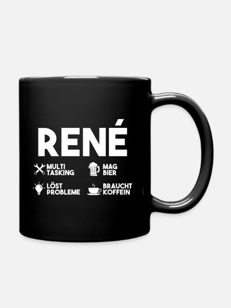 Rene - Tasse einfarbig - Schwarz