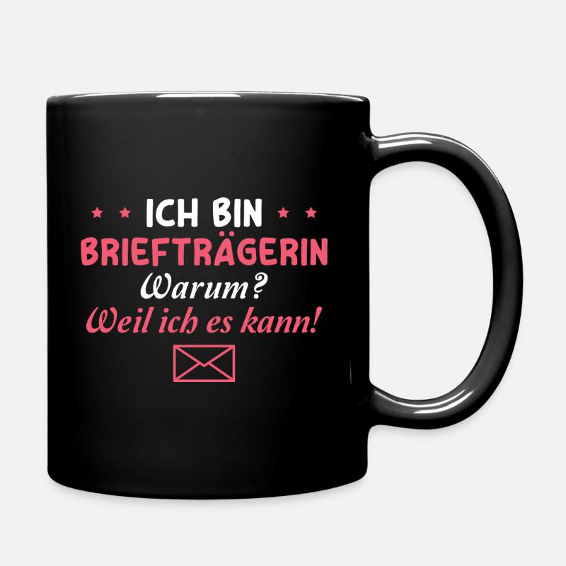 Post Paketdienst Postbotin Briefträgerin - Tasse einfarbig - Schwarz