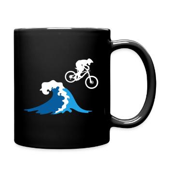 Wellenreiter MTB - Tasse einfarbig - Schwarz - Rechts