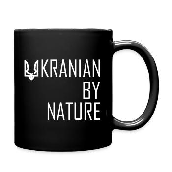 Von Natur aus Ukrainer - Tasse einfarbig - Schwarz - Rechts