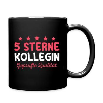 Abschiedsgeschenk Jobwechsel Kollegin Geschenk - Tasse einfarbig - Schwarz - Rechts