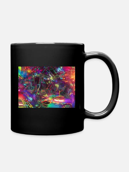 Psychedelische Musik - Tasse einfarbig - Schwarz