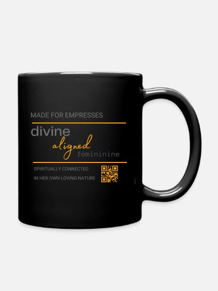 Divine aligned feminine - Tasse einfarbig - Schwarz
