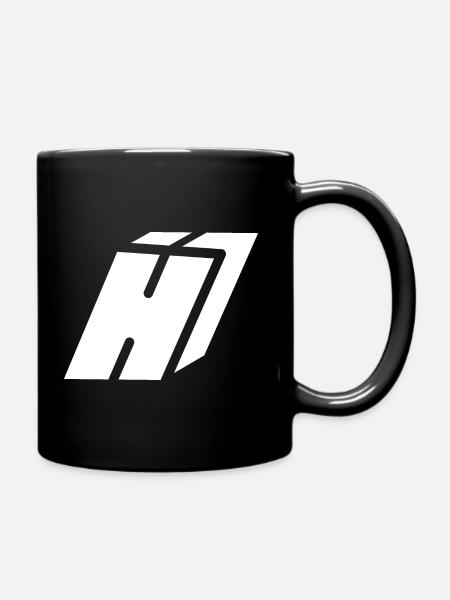 Abstract H letter - Full Colour Mug - black
