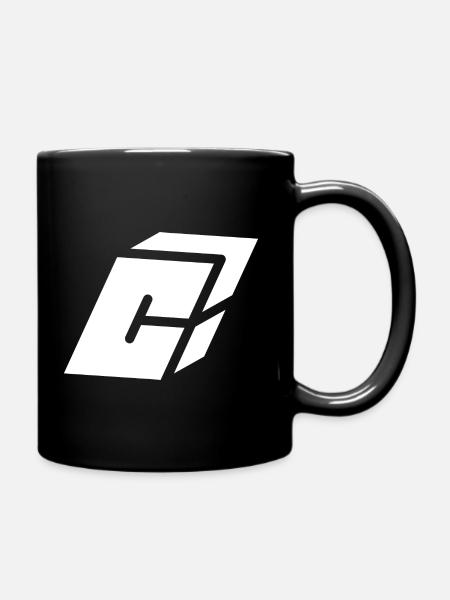 Abstract C letter - Full Colour Mug - black