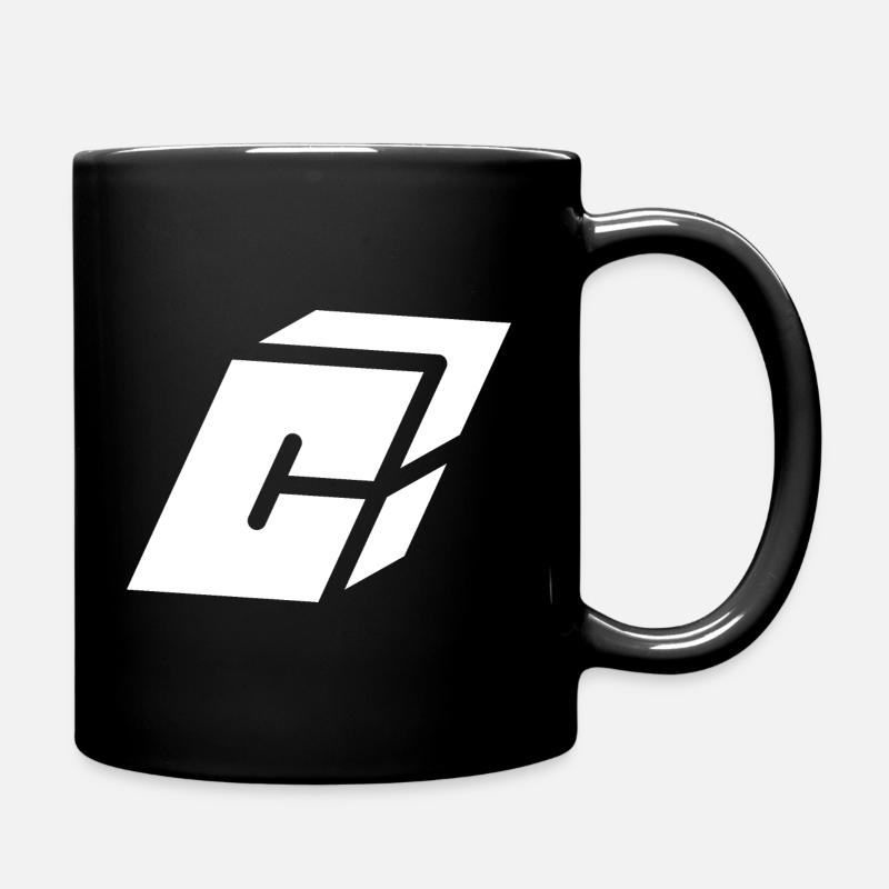 Abstract C-Brief - Tasse einfarbig - Schwarz