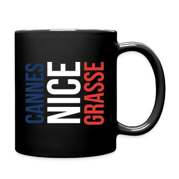 Cannes Nice Grasse Frankreichrundreise Souvenir - Tasse einfarbig - Schwarz - Rechts