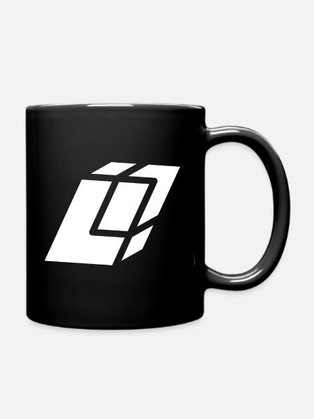 Abstract L letter - Full Colour Mug - black
