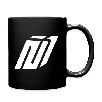 Abstract N Buchstabe - Tasse einfarbig - Schwarz - Rechts
