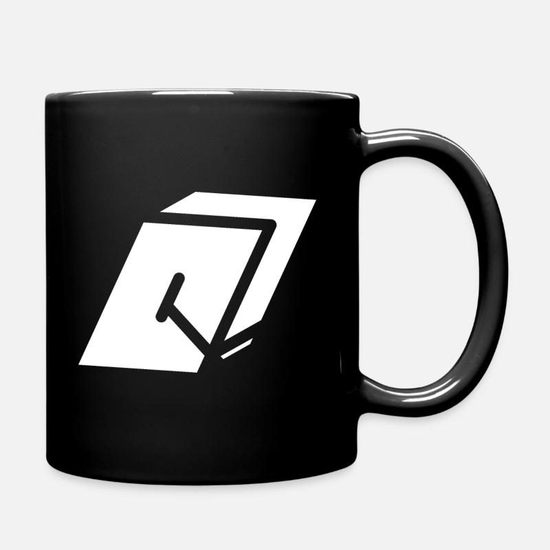 Abstract Q letter - Full Colour Mug - black