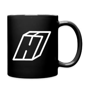 Gliederungsbuchstabe H - Tasse einfarbig - Schwarz - Rechts