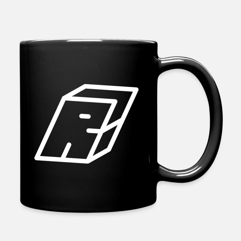 Outline Letter R - Full Colour Mug - black