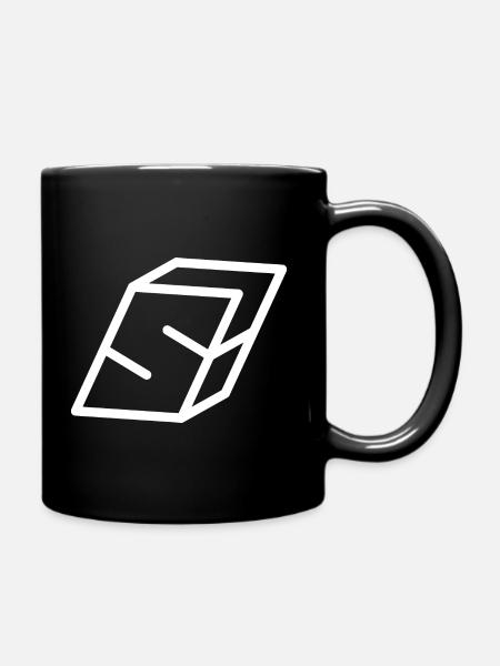 Gliederungsbuchstabe S - Tasse einfarbig - Schwarz
