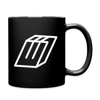 Outline Letter W - Full Colour Mug - black - Right