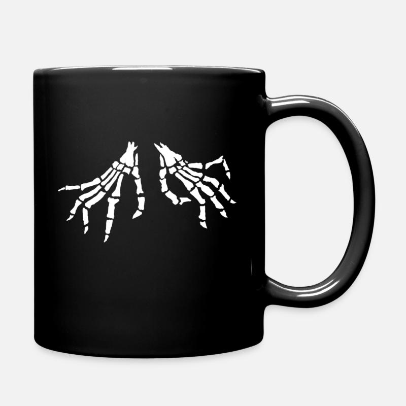 Mains squelettiques blanches - Mug uni - noir