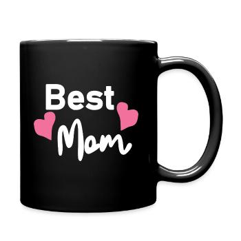 Best Mom - Tasse einfarbig - Schwarz - Rechts