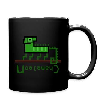 Logo caméléon - Mug uni - noir - Droite
