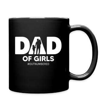 Papa de filles en infériorité numérique - Mug uni - noir - Droite