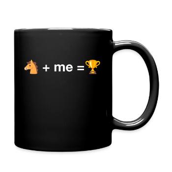 Pferd + ich = Preise - Tasse einfarbig - Schwarz - Rechts