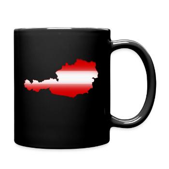 Österreich - Tasse einfarbig - Schwarz - Rechts