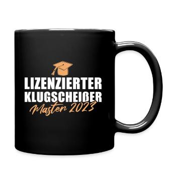 Master Abschluss 2023 Bestandene Masterprüfung - Tasse einfarbig - Schwarz - Rechts