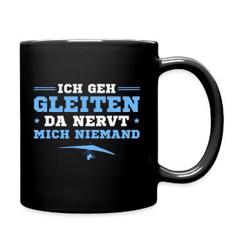 Gleiten Da nervt mich niemand Hängegleiter - Tasse einfarbig - Schwarz - Rechts