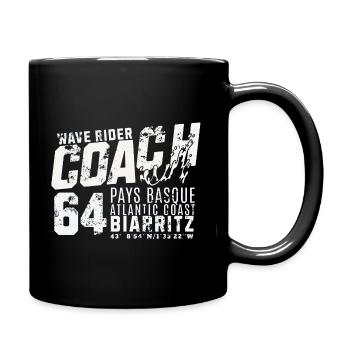 Wave Rider Coach Biarritz Baskenland - Tasse einfarbig - Schwarz - Rechts