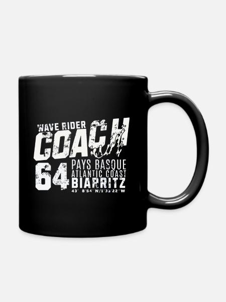 Wave rider coach Biarritz pays basque - Mug uni - noir