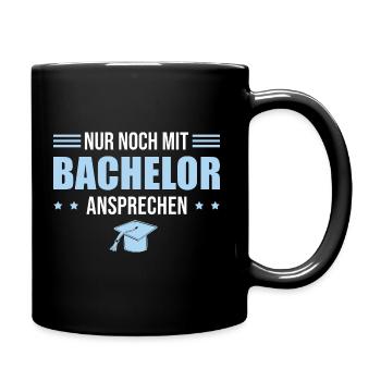 Bachelorprüfung Studium Bachelor Abschluss - Tasse einfarbig - Schwarz - Rechts