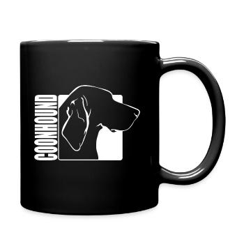 Coonhound Profile Dogs Dog Wilsigns - Full Colour Mug - black - Right