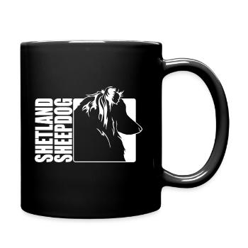 Shetland Sheepdog Profil Hunde Hund Wilsigns - Tasse einfarbig - Schwarz - Rechts