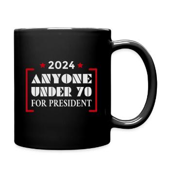 Tous les moins de 70 ans pour le président 2024 - Mug uni - noir - Droite